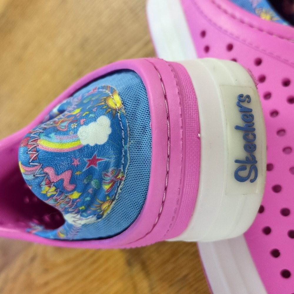 Skechers Foamies Guzman Flash Pink Shoes Size 4 - Picture 4 of 12